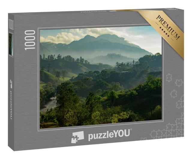 Puzzle 1000 Teile „Guatemala: Sonnenaufgang über dem Dschungel“