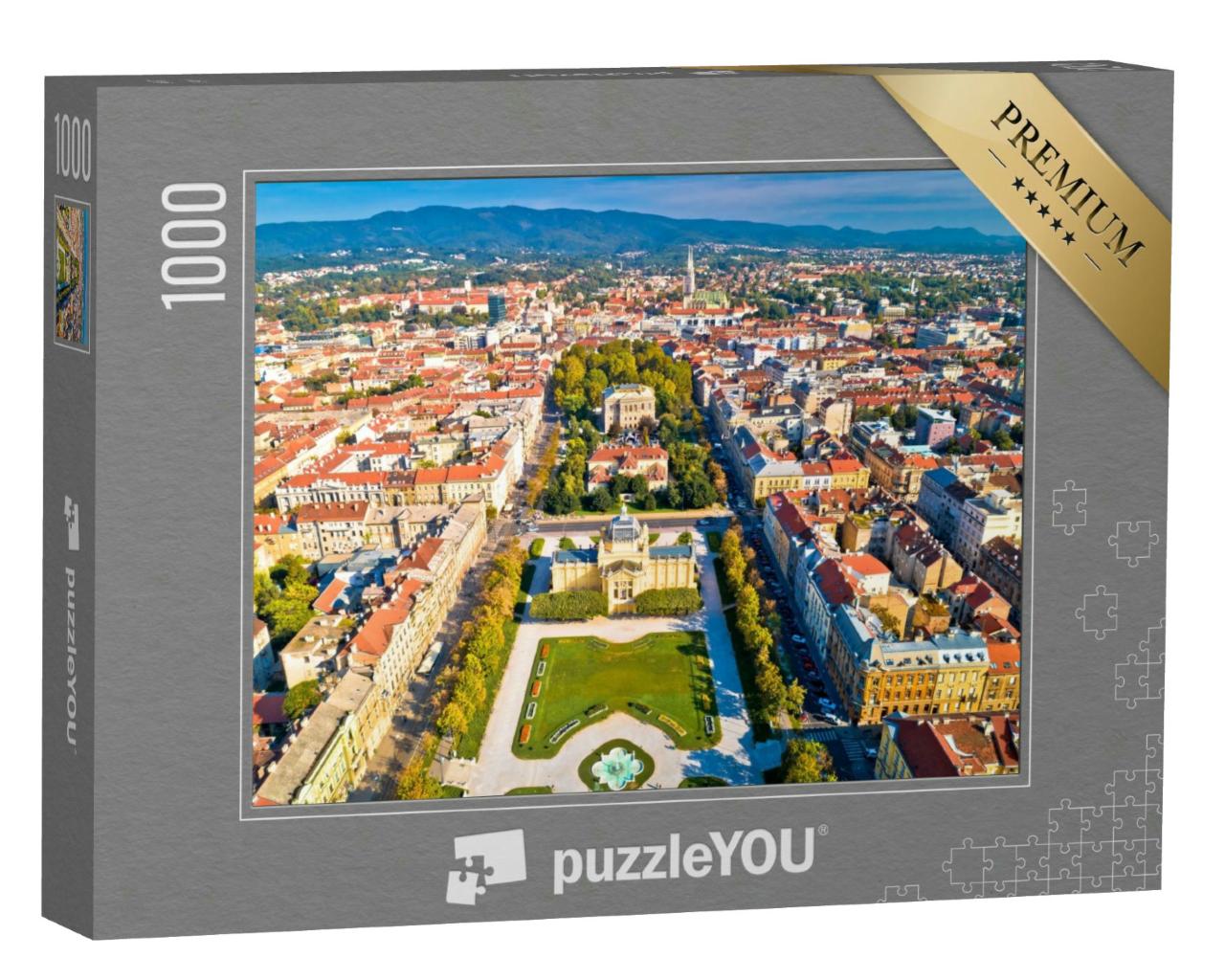 Puzzle 1000 Teile „Historisches Stadtzentrum von Zagreb, Kroatien“