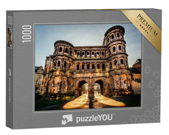 Puzzle 1000 Teile „Die Porta Nigra in der Stadt Trier, Deutschland, UNESCO-Weltkulturerbe“
