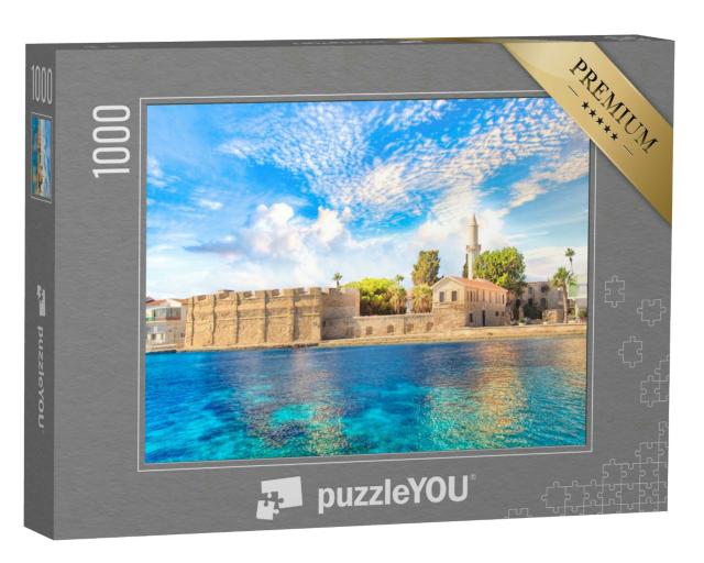 Puzzle 1000 Teile „Schöne Aussicht auf die Burg von Larnaca, Insel Zypern“
