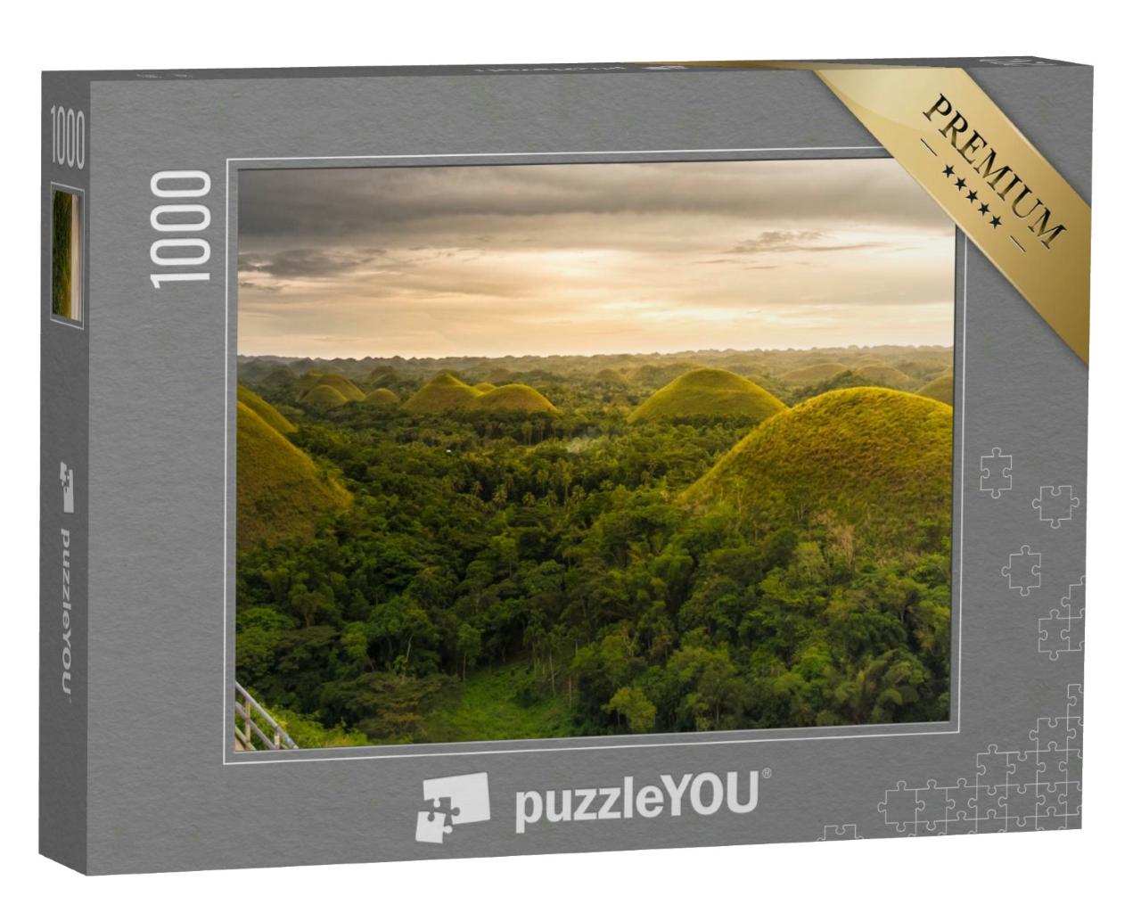 Puzzle 1000 Teile „Schokoladenhügel der Provinz Bohol auf den Philippinen“