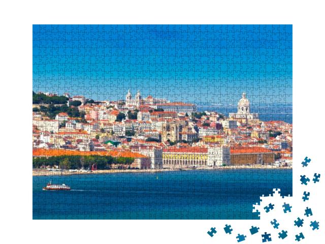 Puzzle 1000 Teile „Skyline von Lissabon, Portugal“