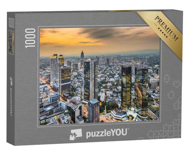 Puzzle 1000 Teile „Stadtbild von Frankfurt, Deutschland, dem Finanzzentrum des Landes“