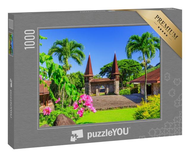 Puzzle 1000 Teile „Marquesas-Inseln, Nuku Hiva. Kathedrale Notre Dame. Französisch-Polynesien“