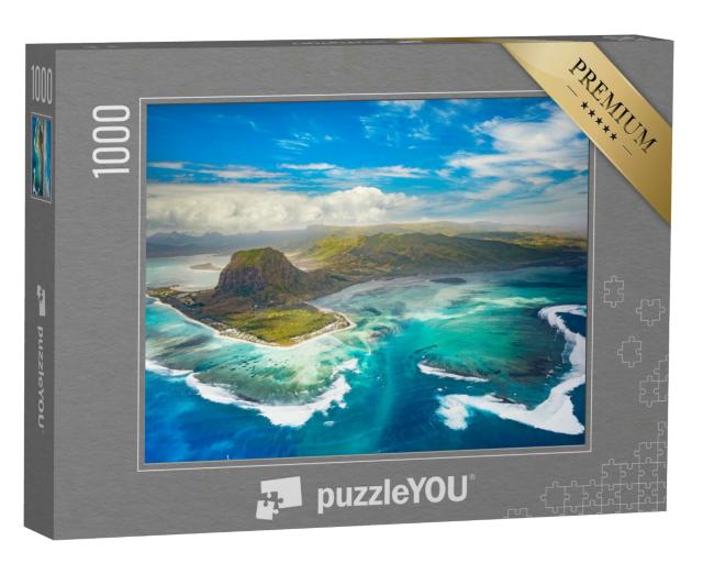 Puzzle 1000 Teile „Unterwasser-Wasserfalls auf Mauritius“