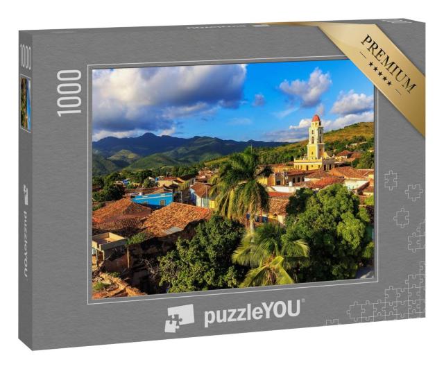 Puzzle 1000 Teile „Blick über die Stadt Trinidad auf Kuba“