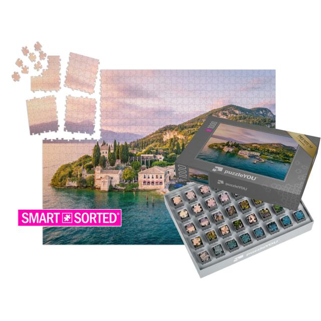 SMART SORTED® | Puzzle 1000 Teile „Punta San Vigilio am Gardasee, Italien“