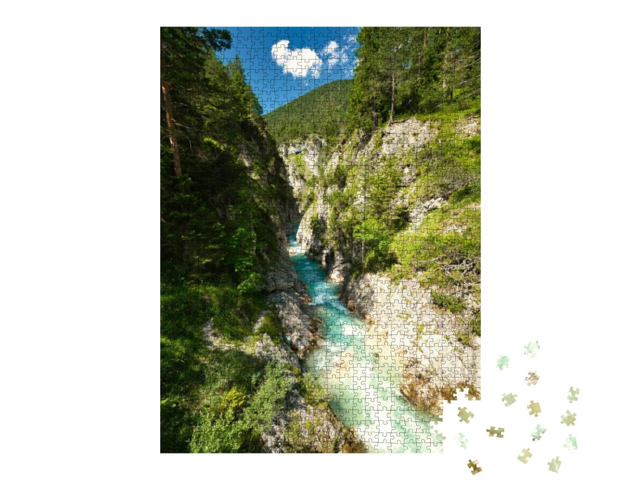 Puzzle 1000 Teile „Spektakuläre Gleirschklamm im Karwendelgebirge, Österreich“