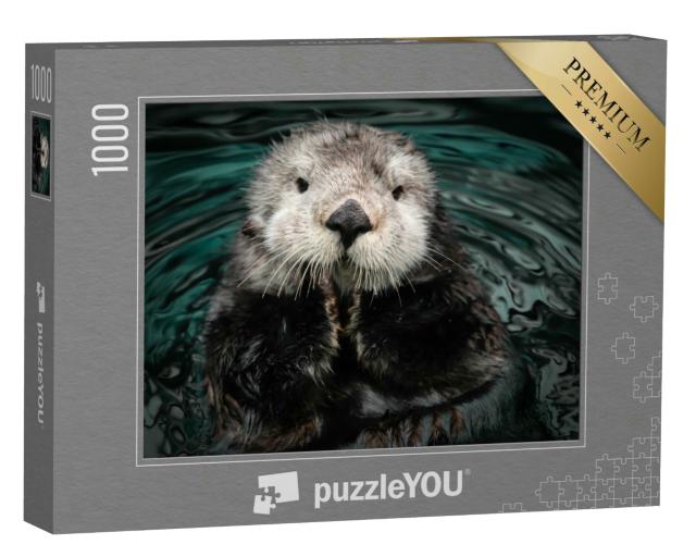 Puzzle 1000 Teile „Seeotter posiert im Wasser“
