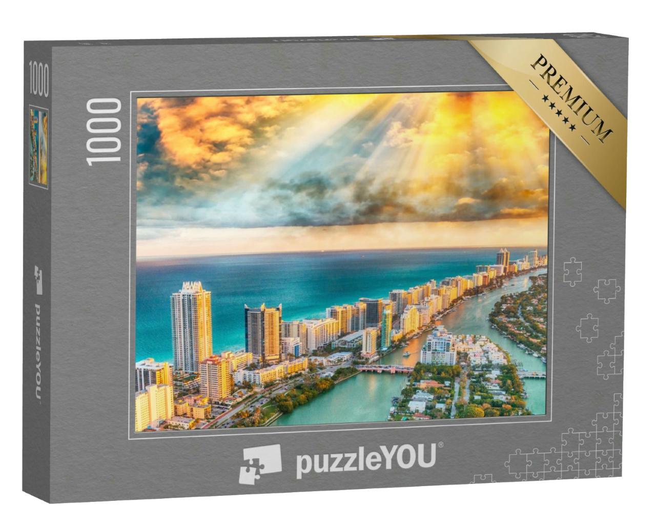 Puzzle 1000 Teile „Vogelperspektive: Miami Beach, Florida“