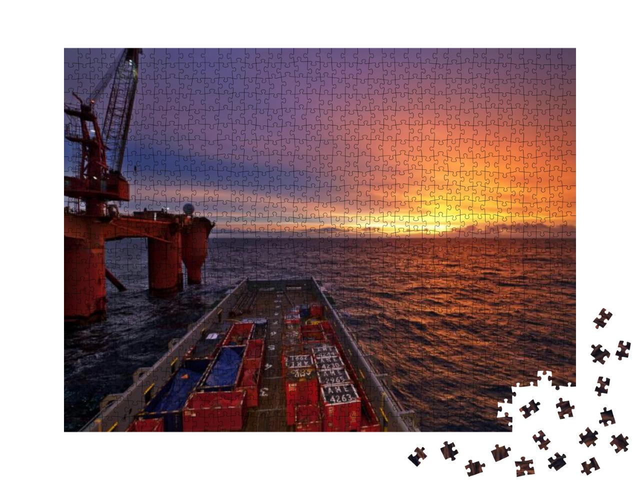 Puzzle 1000 Teile „Nordsee, Offshore“