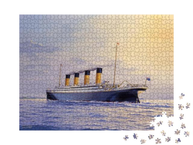 Puzzle 1000 Teile „Titanic nähert sich Queenstown“
