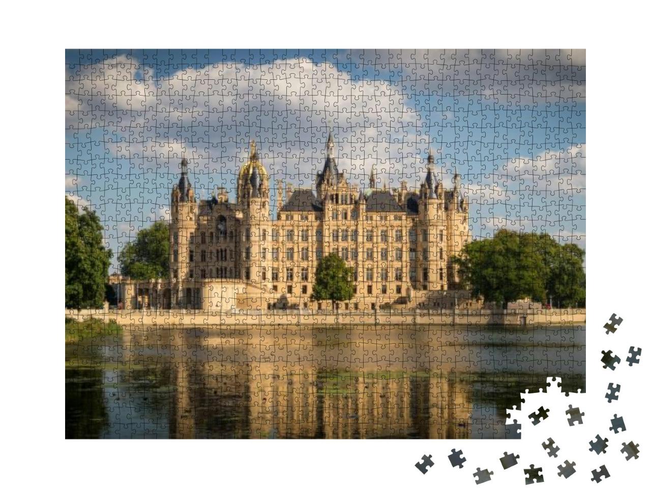 Puzzle 1000 Teile „Beeindruckendes Schweriner Schloss“