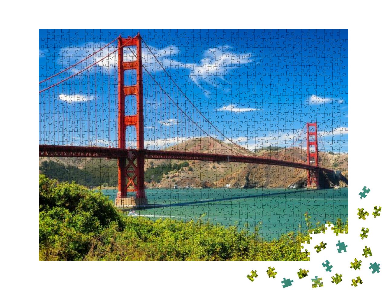 Puzzle 1000 Teile „Die weltberühmte Golden Gate Bridge, San Francisco“