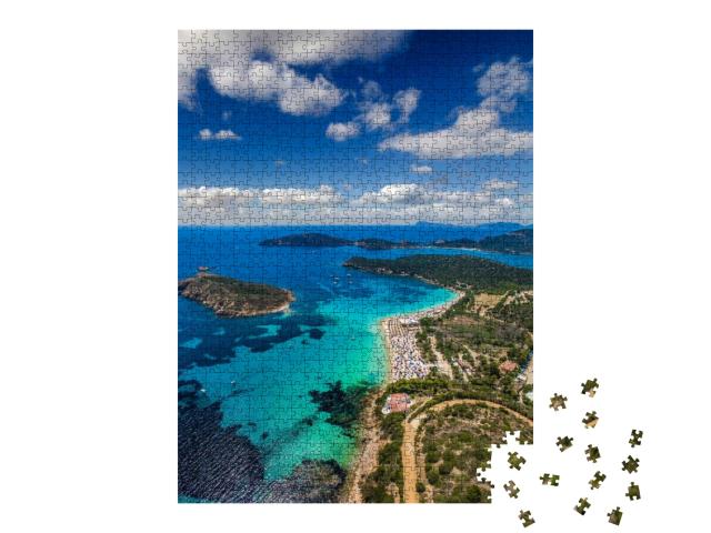 Puzzle 1000 Teile „Luftaufnahme von Tuerredda, Sardinien“