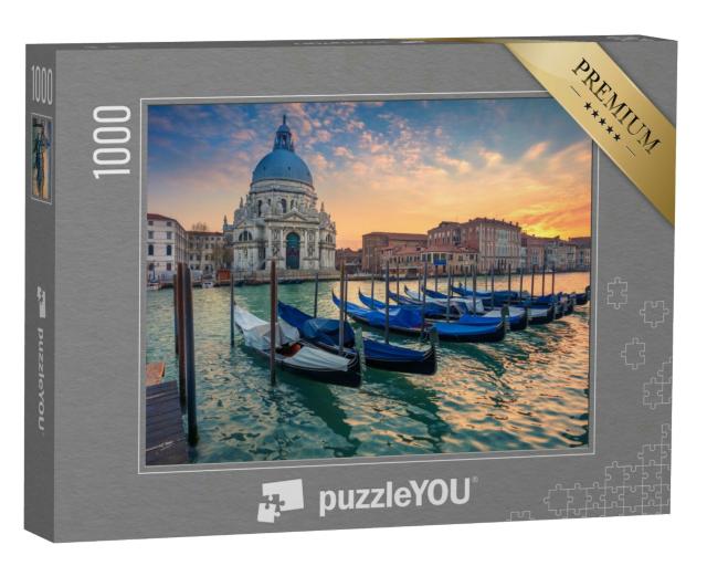 Puzzle 1000 Teile „Stimmungsvoller Abend am Canal Grande, Venedig, Italien“