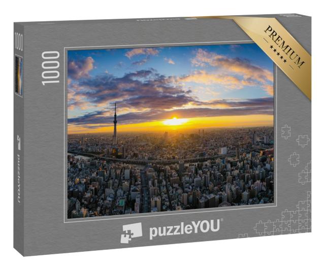 Puzzle 1000 Teile „Tokio im Licht der aufgehenden Sonne“
