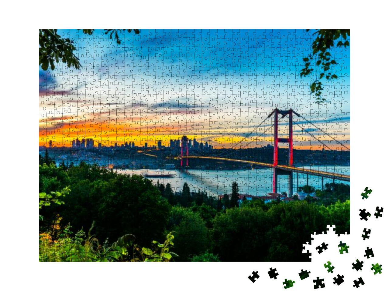 Puzzle 1000 Teile „Istanbul Bosporus Brücke, Türkei“