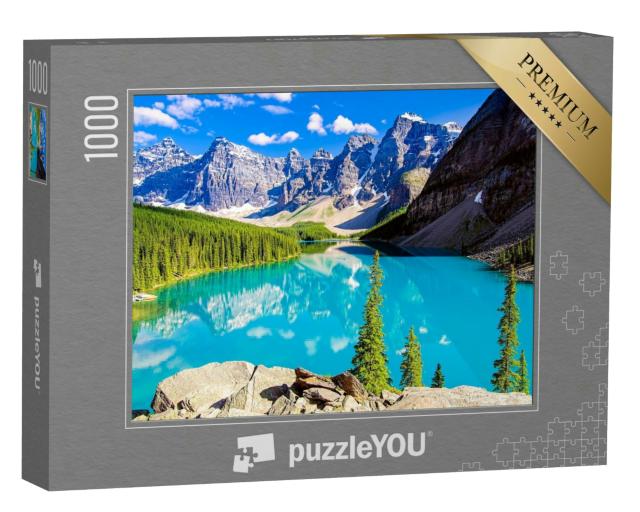 Puzzle 1000 Teile „Schöner Bergsee im Naturtal im Sommer“