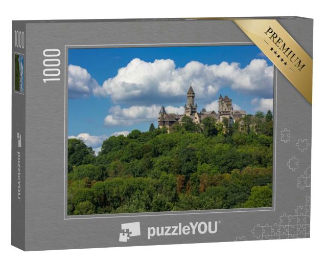 Puzzle 1000 Teile „Schloss Braunfels umgeben von Bäumen, Hessen, Deutschland“