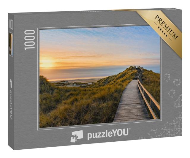 Puzzle 1000 Teile „Holzsteg über die Dünen von Amrum, Deutschland“