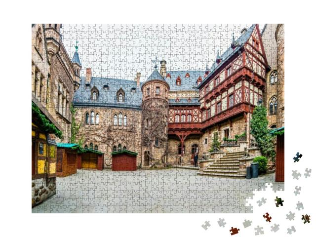 Puzzle 1000 Teile „Schloss Wernigerode, Sachsen-Anhalt, Deutschland“