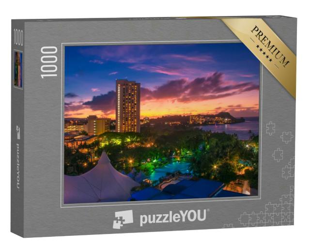 Puzzle 1000 Teile „Ein farbenfroher Sonnenuntergang über Guam“