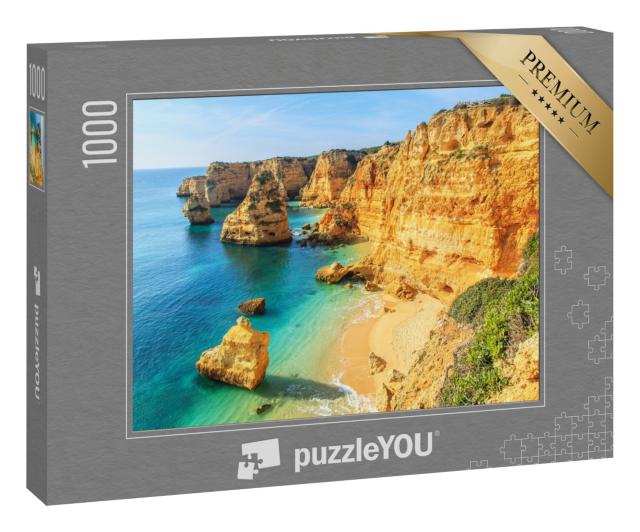 Puzzle 1000 Teile „Blick auf Praia da Rocha in Portimao, Algarve, Portugal“