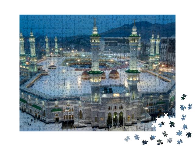 Puzzle 1000 Teile „Mekka bei Nacht, Saudi-Arabien“