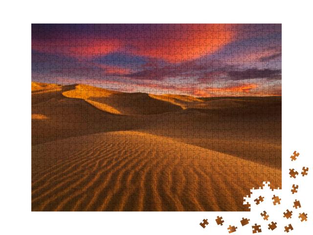 Puzzle 1000 Teile „Sanddünen in der Wüste Sahara“
