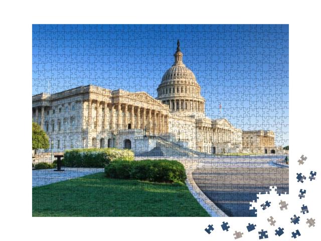 Puzzle 1000 Teile „Capitol in Washington, DC, USA im Frühling“