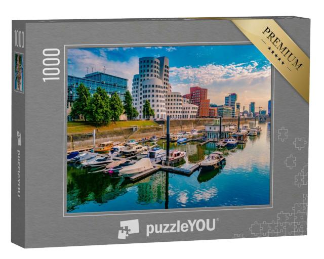 Puzzle 1000 Teile „Medienhafen am Rheinufer in Düsseldorf“