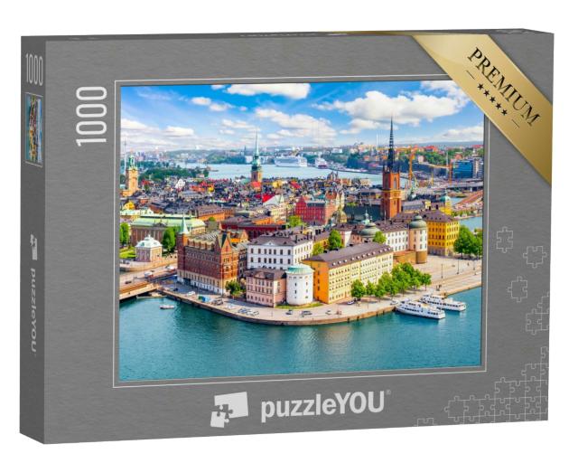 Puzzle 1000 Teile „Blick auf die Altstadt von Stockholm, Schweden“