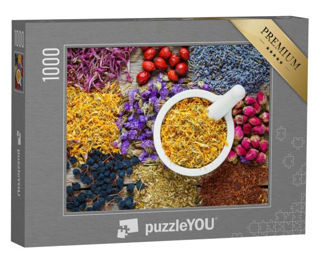 Puzzle 1000 Teile „Getrocknete Blüten und Beeren“