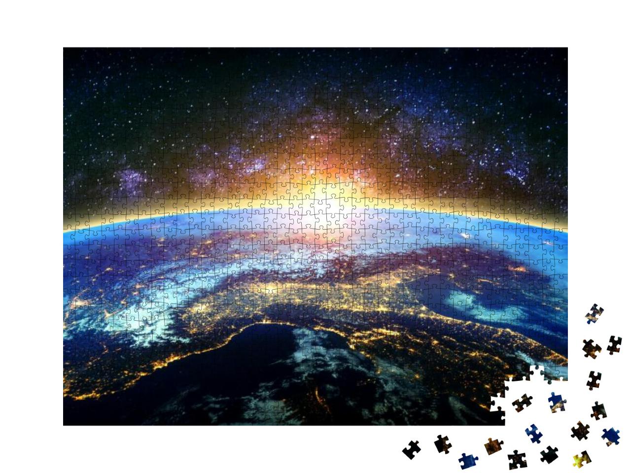 Puzzle 1000 Teile „Lichter auf der Erde“