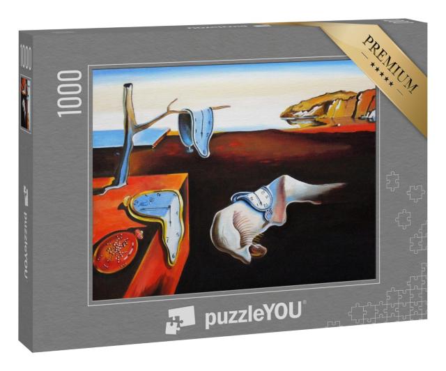 Puzzle 1000 Teile „Ölgemälde von Salvador Dalí: Die verrinnende Zeit“
