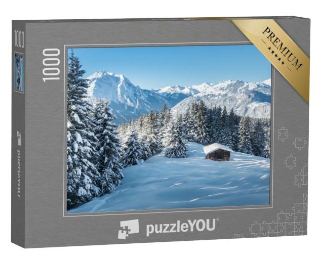Puzzle 1000 Teile „Winterlandschaft im Zillertal, Österreich“