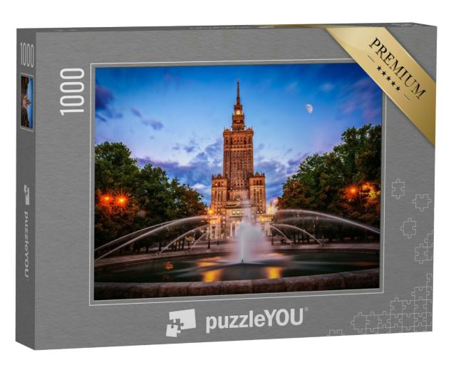 Puzzle 1000 Teile „Blick auf den Palast der Kultur und Wissenschaften von Warschau, Polen“