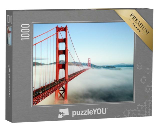 Puzzle 1000 Teile „Nebelverhüllt: Golden Gate Bridge, San Francisco“