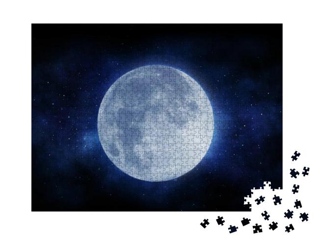 Puzzle 1000 Teile „Der Mond und der Weltraum“