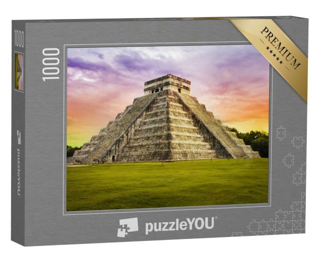 Puzzle 1000 Teile „Kukulkan-Tempelm der Maja in Chichén Itzá, Mexiko“