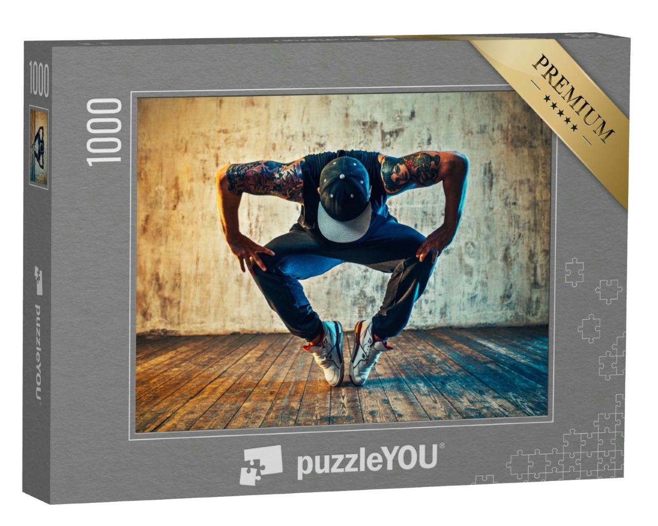 Puzzle 1000 Teile „Körperbeherrschung: Breakdance-Pose“