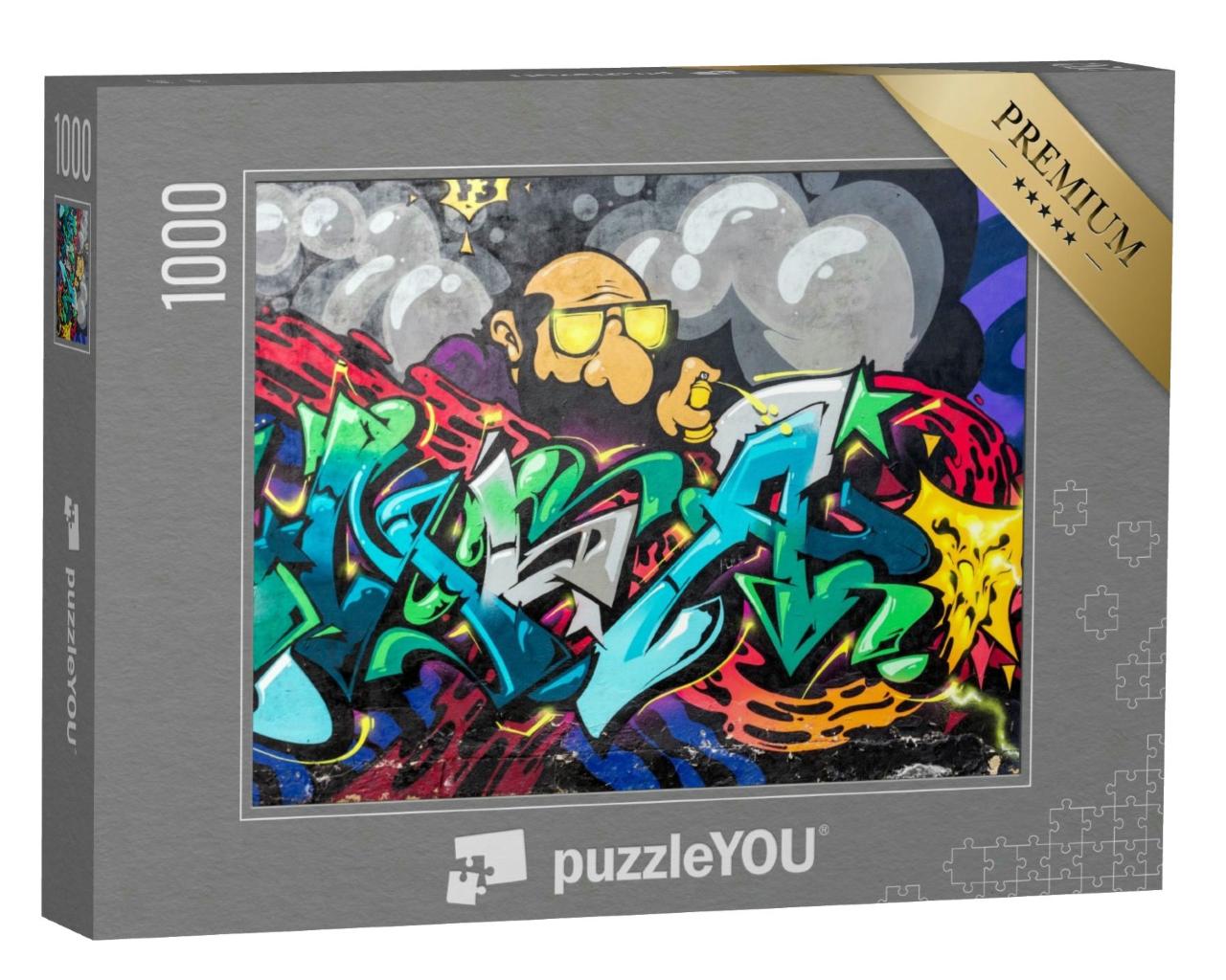 Puzzle 1000 Teile „Graffiti: Sprayer beim Sprayen“