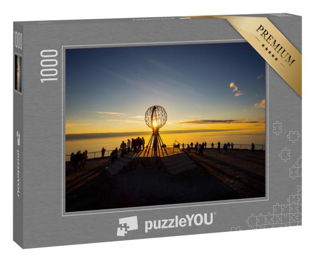 Puzzle 1000 Teile „Sonnenuntergang am Nordkap, Norwegen“