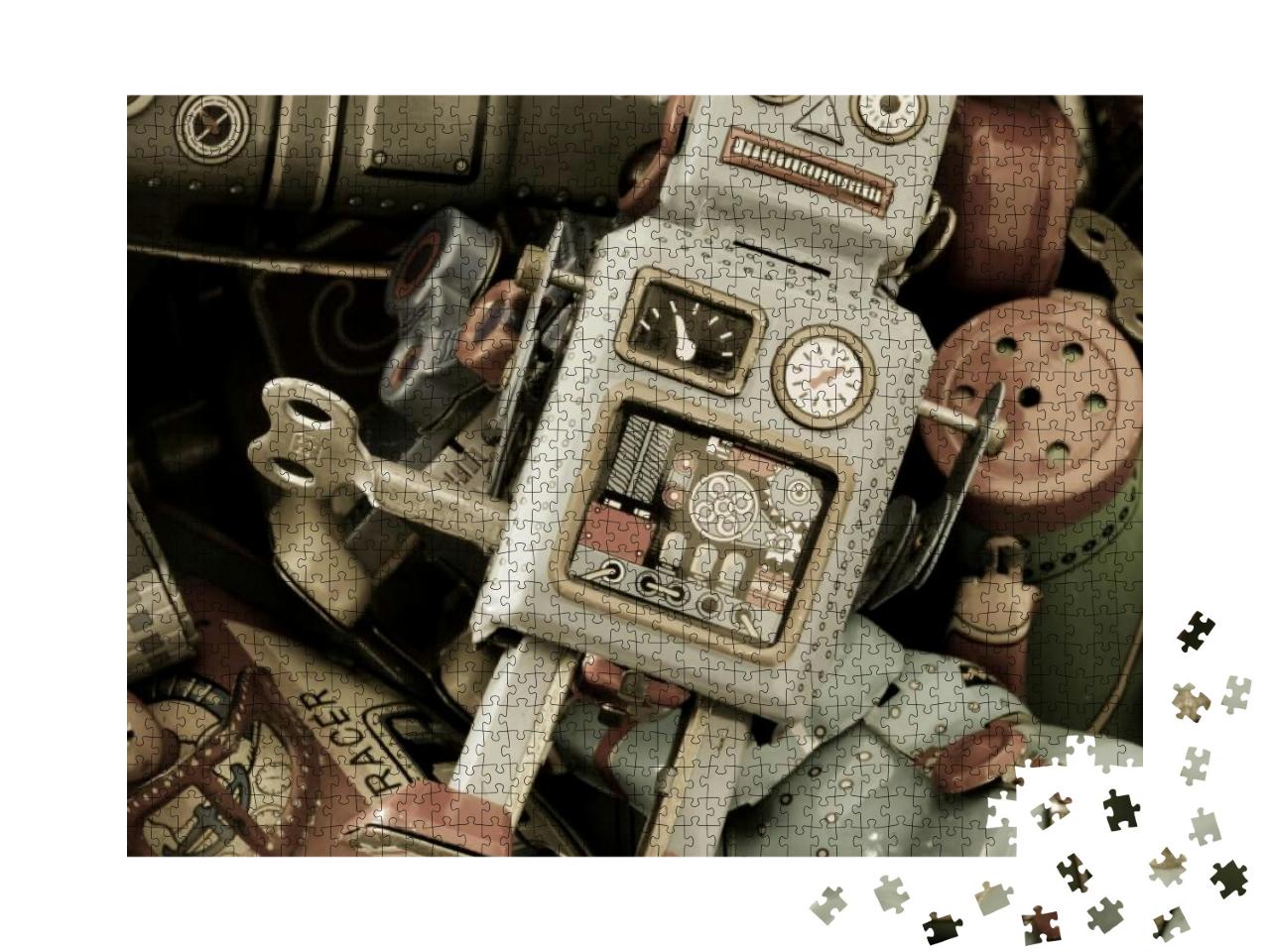 Puzzle 1000 Teile „Nostalgie: Kiste mit Spielzeug“