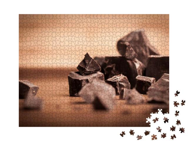 Puzzle 1000 Teile „Köstliche dunkle Schokolade“