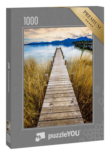 Puzzle 1000 Teile „Holzsteg am Chiemsee bei Gstadt, Deutschland“