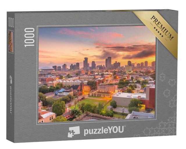 Puzzle 1000 Teile „Skyline von New Orleans, Luisiana, in der Morgendämmerung“