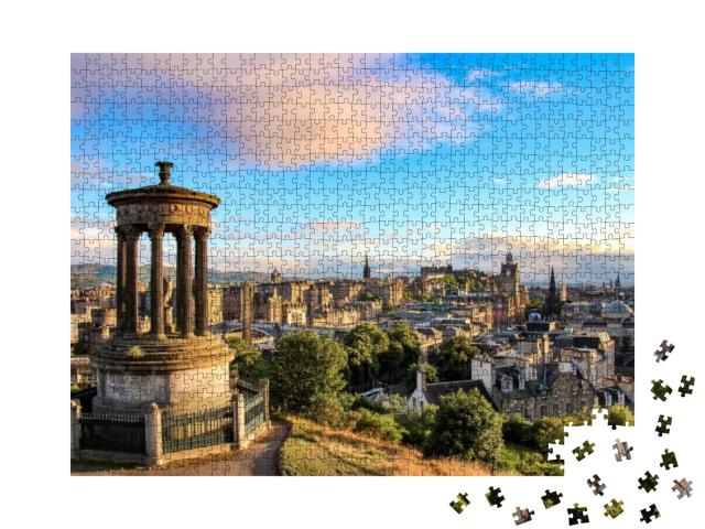 Puzzle 1000 Teile „Skyline von Edinburgh: Blick vom Calton Hill“