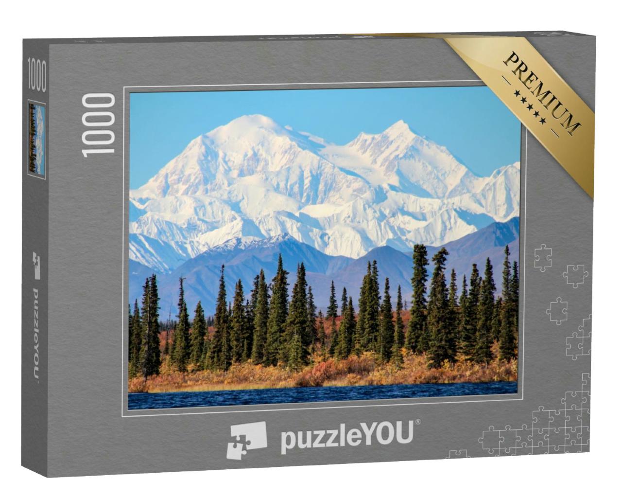 Puzzle 1000 Teile „Denali, der höchste Berg von Nordamerika, Alaska“